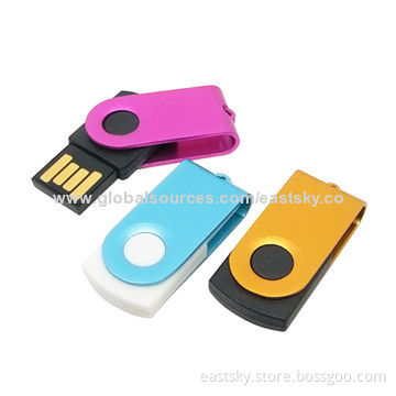 Custom Twist Style USB Drive, Swivel Style, 64MB to 32GB Memory Capacity and 10-year Data Retention